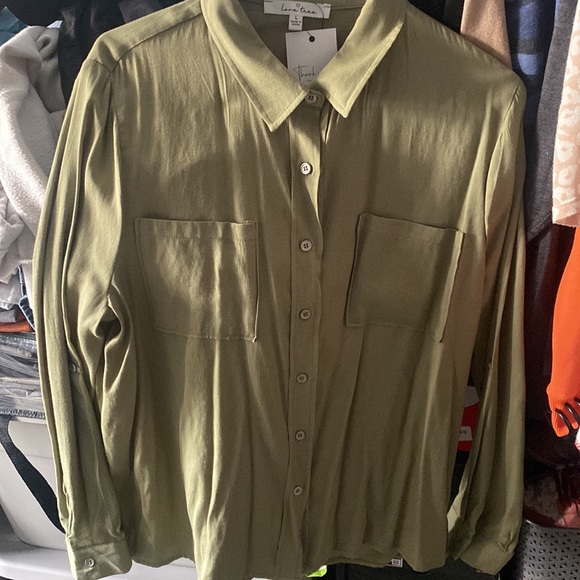 Army Green Blouse - Picture 2 of 5